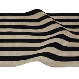 Stripes, hand-knotted, wool and viscose